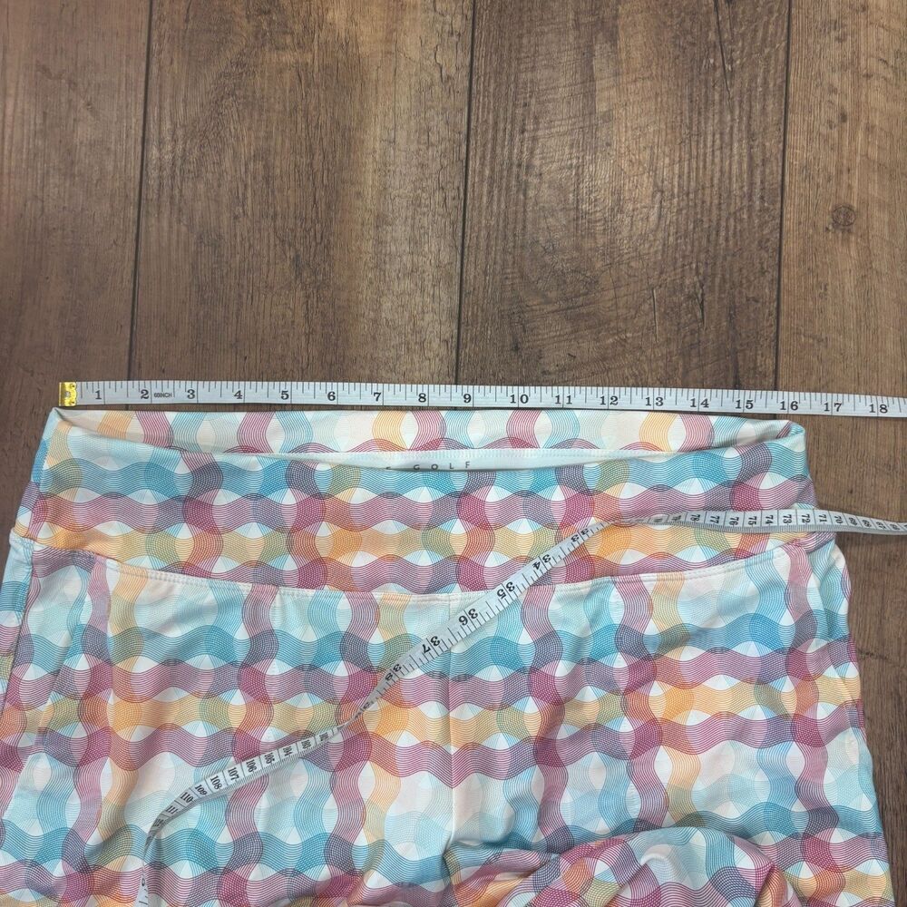 NIKE GOLF Multicolor Swirly Print Pull on Stretch Golf Pants Capri FitDry Large - Picture 7 of 11